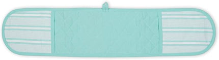 DII Double Strip Chef Kitchen Cooking & Baking Collection, Double Oven Mitt, 35x7.5, Aqua