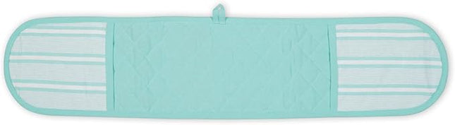 DII Double Strip Chef Kitchen Cooking & Baking Collection, Double Oven Mitt, 35x7.5, Aqua