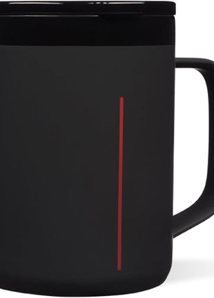 Corkcicle Classic Coffee Mug - Triple Insulated Stainless Steel for Travel - Shatter-Proof Lid - Keeps Drink Hot Over 3 Hours - Holiday Mug Gift - Great for Gifting Warmth - 16 oz - Darth Vader