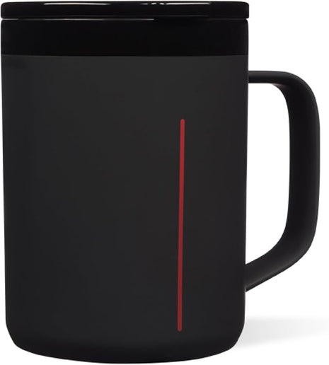 Corkcicle Classic Coffee Mug - Triple Insulated Stainless Steel for Travel - Shatter-Proof Lid - Keeps Drink Hot Over 3 Hours - Holiday Mug Gift - Great for Gifting Warmth - 16 oz - Darth Vader