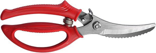 Heavy Duty Poultry Shears - Kitchen Scissors for Cutting Chicken, Poultry, Game, Meat - Chopping Vegetable - Spring Loaded - Red