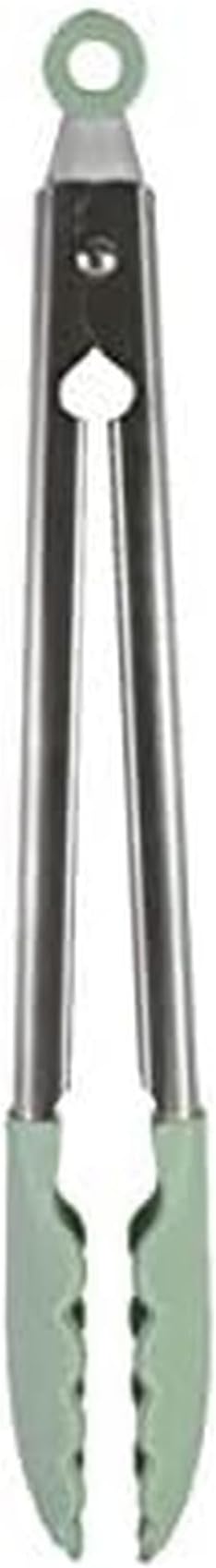 KitchenAid Gourmet Silicone-Tipped Stainless Steel Tongs, 12 Inch, Pistachio