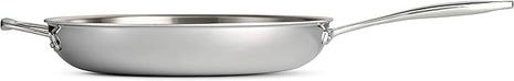 Tramontina Signature Tri-Ply Clad Stainless Steel 12-Inch Large Frying Pan with Helper Handle, Induction-Ready Skillet, Dishwasher-Safe, NSF-Certified, Made in Brazil
