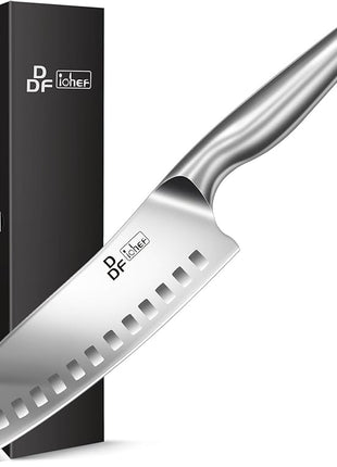DDF iohEF Kitchen Knife, Chef's Knife In Japanese Stainless Steel Professional Santoku Cooking Knife, 7 Inch Non-slip Ultra Sharp Knife with Ergonomic Handle