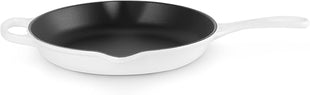 Le Creuset Enameled Cast Iron Signature Iron Handle Skillet, 10.25", White