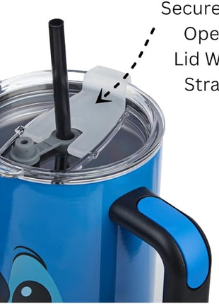 Bioworld Disney Stitch Face 40 Oz Blue Stainless Steel Tumbler with Handle