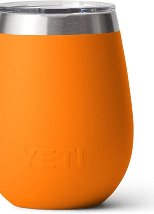 YETI Rambler 10 oz Wine Tumbler, Vacuum Insulated, Stainless Steel with MagSlider Lid, King Crab