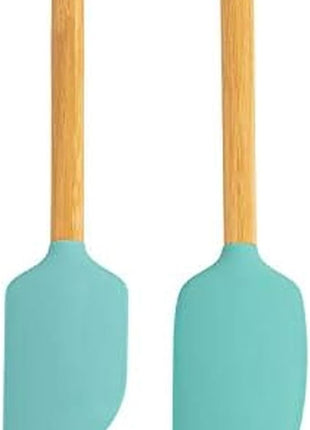 KitchenAid Bamboo Spatula Set, 2-Piece, Aqua Sky