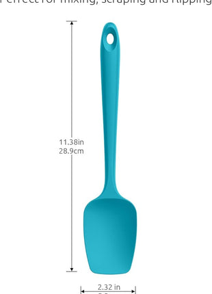 U-Taste Silicone Spoon Spatula Set, 600ºF High Heat Resistant Food Grade Flexible Rubber Scraper, Cooking Mixing Baking Kitchen Utensils Set of 3 (Marrs Green)