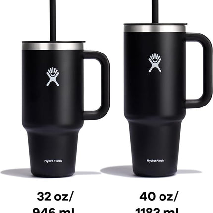 Hydro Flask 32 Oz Travel Tumbler with Handle, Lid and Straw - Insulated Stainless Steel in 32 Oz Honey Ombre