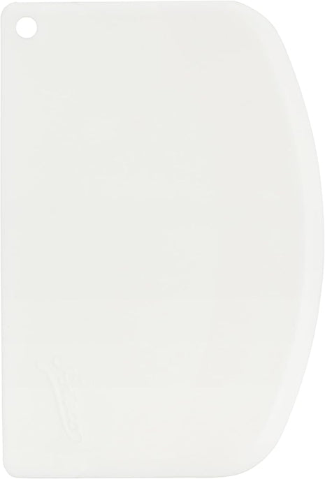 Ateco 1303 Bowl Scraper Set, Flexible Food-safe Plastic, White, 6-Pieces