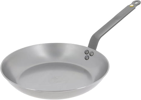 De Buyer MINERAL B Carbon Steel Fry Pan - 10.25” Diameter, 7.3” Cooking Surface - Ideal for Searing, Sauteing & Reheating - PFAS, PFOA & PFOS Free - Made in France