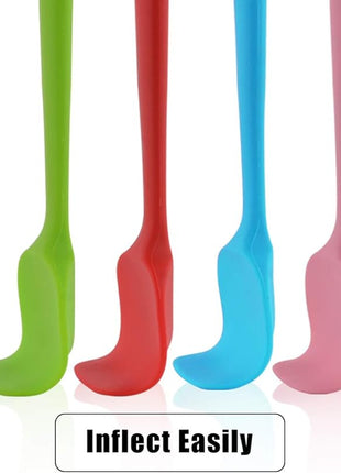 Silicone Spatulas, 10.6 inch Rubber Spoon Spatula Heat Resistant One Piece Design Seamless Non-Stick Spoonulas Flexible Scrapers Baking Mixing Tool (4 Pcs)