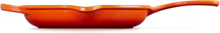 Le Creuset Enameled Cast Iron Signature Iron Handle Skillet, 9", Flame