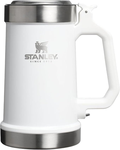 STANLEY Classic Bottle Opener Beer Stein 24 oz | Flip Up Lid and Heavy Duty Handle with Built In Bottle Opener | Insulated Stainless Steel Beer Mug | BPA-Free