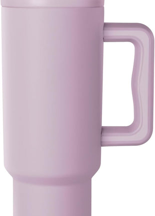 Simple Modern 40 oz Tumbler with Handle and Straw Lid | Leak-Proof Insulated Stainless Steel Water Bottle Travel Mug Cupholder Use | Gifts for Women Men Him Her | Trek Signature | Lavender Mist