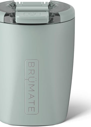 BrüMate Rocks 100% Leak-Proof 12oz Insulated Lowball Cocktail & Whiskey Tumbler - Double Wall Vacuum Stainless Steel - Camping, Travel Tumbler & Cocktail Glass (Sage)