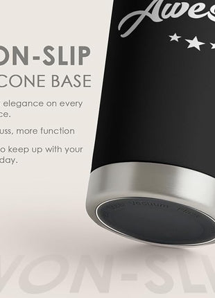 SANDJEST Thank You for Being Awesome Tumbler Gift Set - Birthday, Christmas, Appreciation Inspirational Gifts for Women, Men, Coworkers - 20oz Stainless Steel Insulated Coffee Travel Mug