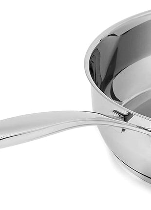 Amazon Basics Stainless Steel Cookware 15-Piece Set, Oven Safe, Pots and Pans, Induction-Ready, Even Heating, Easy to Clean, Heavy Duty, Silver