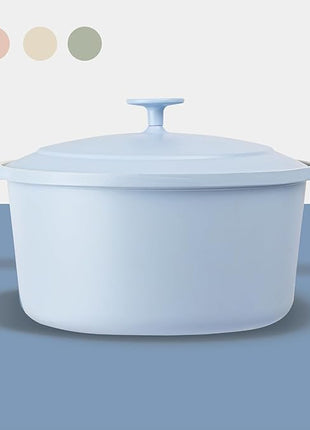 Gotham Steel 5 Qt Lightweight Ceramic Dutch Oven Pot with Lid, Nonstick Sourdough Dutch Oven for Bread Baking, 10 in 1 Stock Pot Ovens for Pasta, Spaghetti, Bread and More, Pots for Cooking