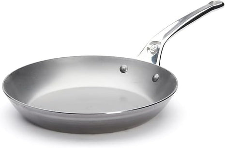 De Buyer MINERAL B Pro Carbon Steel Fry Pan - 9.5” Diameter, 6.9” Cooking Surface - Ideal for Searing, Sauteing & Reheating - PFAS, PFOA & PFOS Free - Made in France