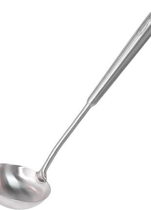 Newness Soup Ladle, [Rustproof, Heat Resistance, Integral Forming] Resilient 304 Stainless Steel Soup Spoon with Vacuum Ergonomic Round Handle, Cooking Spoon for Kitchen, 13.7 Inches