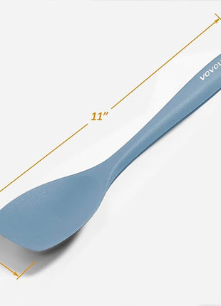 Upgrade Silicone Spatula Spoon Set,VOVOLY Heat Resistant Rubber Spoonula, Seamless Non-Stick Flexible Scrapers for Baking Mixing Tool,3 Pack,Starry Blue