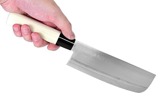 JapanBargain, Nakiri Knife 6-5/8", High Carbon Steel Vegetable Cleaver, Razor Sharp Japanese Chef Knife for Meat and Veggies, Rust-Resistant Molybdenum Blade, Wooden Handle, Made in Japan