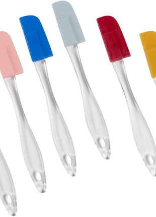 Evelots Set of 6 Mini Silicone Spatulas for Kitchen Cooking & Baking, Small Silicone Cooking Utensils, Heat Resistant BPA Free - Up To 446 Degrees