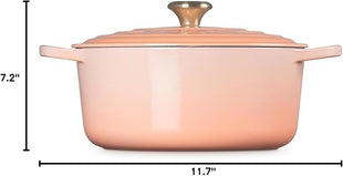 Le Creuset Enameled Cast Iron Signature Round Dutch Oven, 7.25 qt., Peche