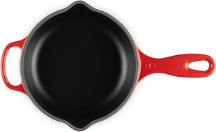 Le Creuset Enameled Cast Iron Signature Iron Handle Skillet, 6.33", Cerise