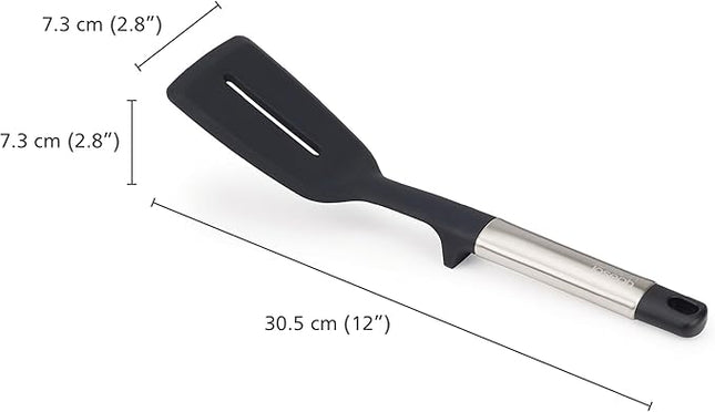 Joseph Joseph Elevate Silicone Slotted Turner with Integrated Tool Rest, One Size, Stainless Steel