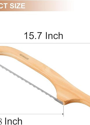 Sourdough bread knife, Bread slicer for homemade bread,15.7" Serrated, Bow Design, Easy Cutting, Suitable for More Foods