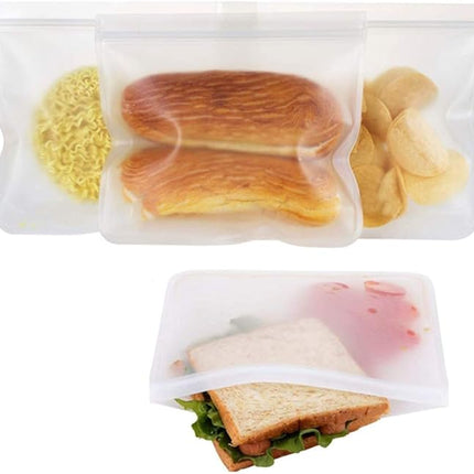 1/2 Gallon Freezer Bags Reusable Food Storage Bags for Vegetable, Liquid, Snack, Meat, Sandwich, 10.2x7.87 Inch, 10 Pack
