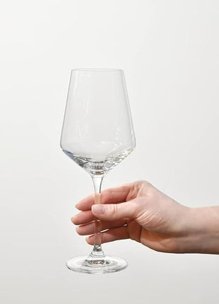 Krosno Large White Wine Glass | Set of 4 | 13.2 oz | Avant-garde Collection | Perfect for Home, Restaurants and Parties | Dishwasher Safe | Lead-Free Crystal Glass