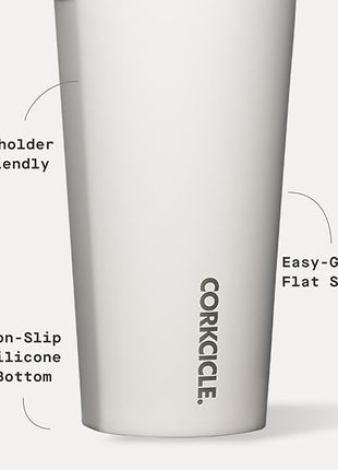 Corkcicle Classic Tumbler - Keeps Drinks Cold for 9 Hours & Hot for 3 - Triple-Insulated Stainless Steel - Holiday Tumbler Gift - 16 oz - Oat Milk