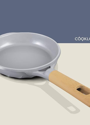 COOKLOVER Nonstick Frying Pan 100% PFOA Free Cookware Induction Skillet Stir Fry Pan (Gray, 7.9 inch)