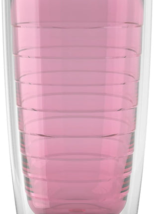 Tervis Clear & Colorful Tabletop Made in USA Double Walled Insulated Tumbler Travel Cup Keeps Drinks Cold & Hot, 16oz, Pink Sand