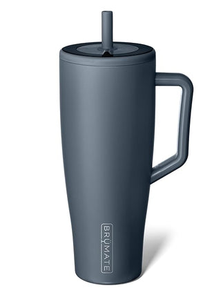 BrüMate Era 40 oz Tumbler with Handle & Straw | 100% Leakproof Insulated Water Bottle Tumbler with Lid & Flexible SoftSip Straw | Made of Stainless Steel | Cup Holder Friendly | 40oz (Nightfall Blue)