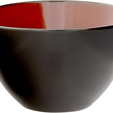 Gibson Elite Soho Lounge Round Reactive Glaze Stoneware Dinnerware Set, Service for Four (16pcs), Red