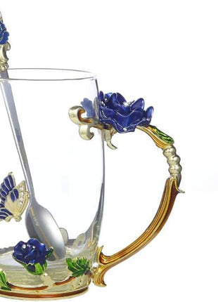 Gifts for Mom Women Mothers Day Flower Cups Tea Mug With Tea Spoon Valentines Day Christmas Gift Use Gift Package