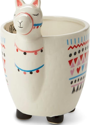 VOTUM Animal-Shaped Llama Coffee Mug, 18.6 fl. oz. - Handmade, Adorable Tea Cup with Printed Como Te Llama Writing - Premium Ceramic Gifts for Women & Men
