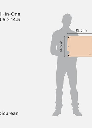Epicurean All-in-One 19.5" × 14.5" Cutting Board in Natural