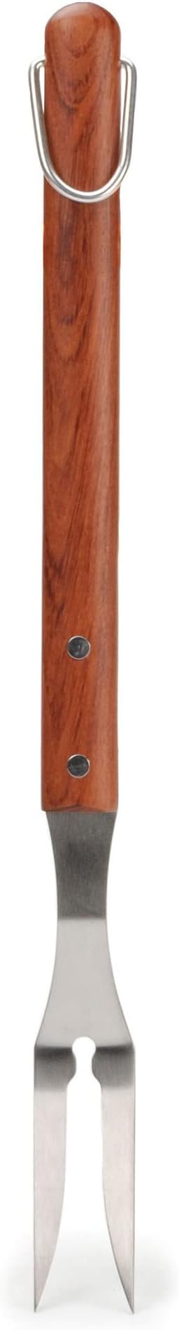RSVP International Endurance (BQ-FRK) BBQ Grill Fork, 17.25" | Long Handle Keeps Hands Safe from Fire | Made from Stainless Steel & Rosewood
