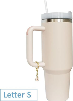 Letter Charm Accessories for Stanley Cup 2PCS Initial Name ID Personalized Handle Charm for Stanley Tumbler