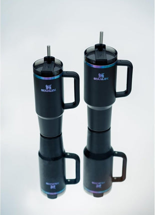 Stanley Quencher H2.0 Tumbler with Handle and Straw 30 oz | Flowstate 3-Position Lid | Cup Holder Compatible for Travel | Insulated Stainless Steel Cup | BPA-Free | Black Chroma