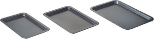 Nifty Cookie & Baking Sheets (Set of 3) – Non-Stick Coated Steel, Dishwasher Safe, Oven Safe up to 450 Degrees, includes Large/Med/Small Pans