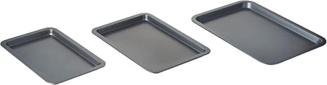 Nifty Cookie & Baking Sheets (Set of 3) – Non-Stick Coated Steel, Dishwasher Safe, Oven Safe up to 450 Degrees, includes Large/Med/Small Pans