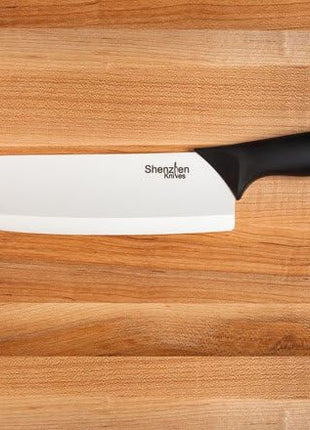 Shenzhen Knives 6 Inch Ceramic Vegetable Cleaver (Nakiri Knife). Lightweight Kitchen Cutlery for Precision Slicing and Cooking. Japanese Chef Kitchen Aid - Professional Cooking Knife