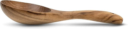 FAAY Short Handle Ladle, Eco Friendly Wooden Kitchen Tool, Hand Carved Unique Grain Server Gravy Ladle